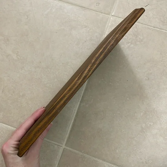 Vintage Wooden Large Coaster with Tiling - Picture 7 of 8